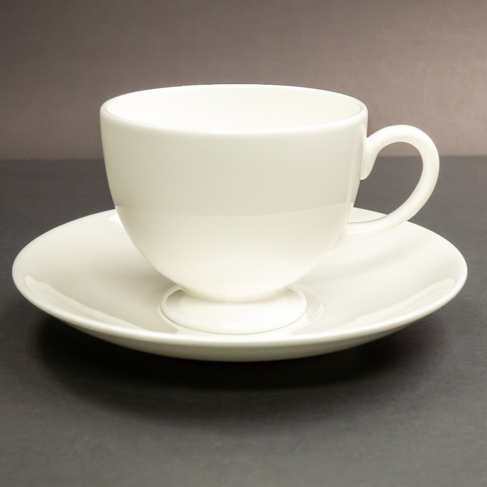 Classical Leigh Wedgwood cup and saucer brand new